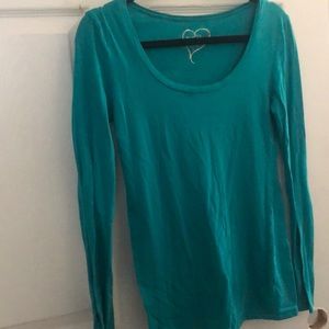 Teal long sleeve top